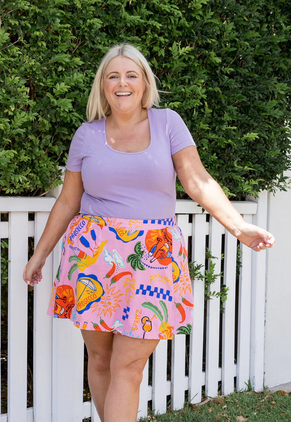Billi Rib Tee in Lavender - Image 5