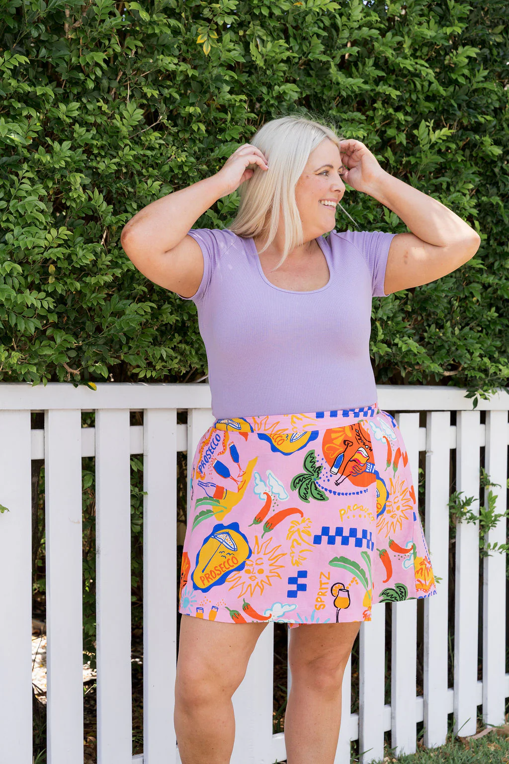 Billi Rib Tee in Lavender - Image 6