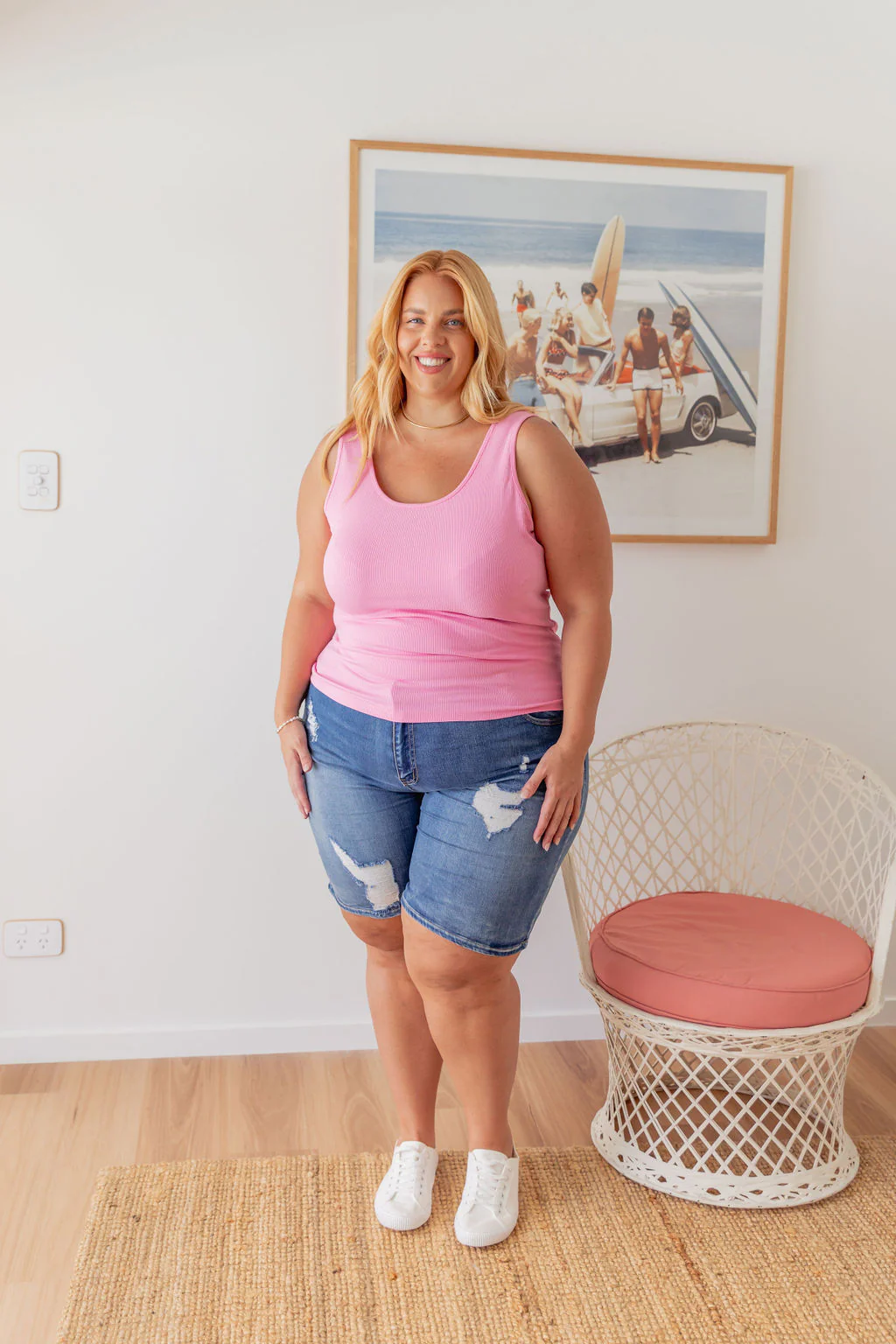 Billi Tank in Barbie Pink - Image 9