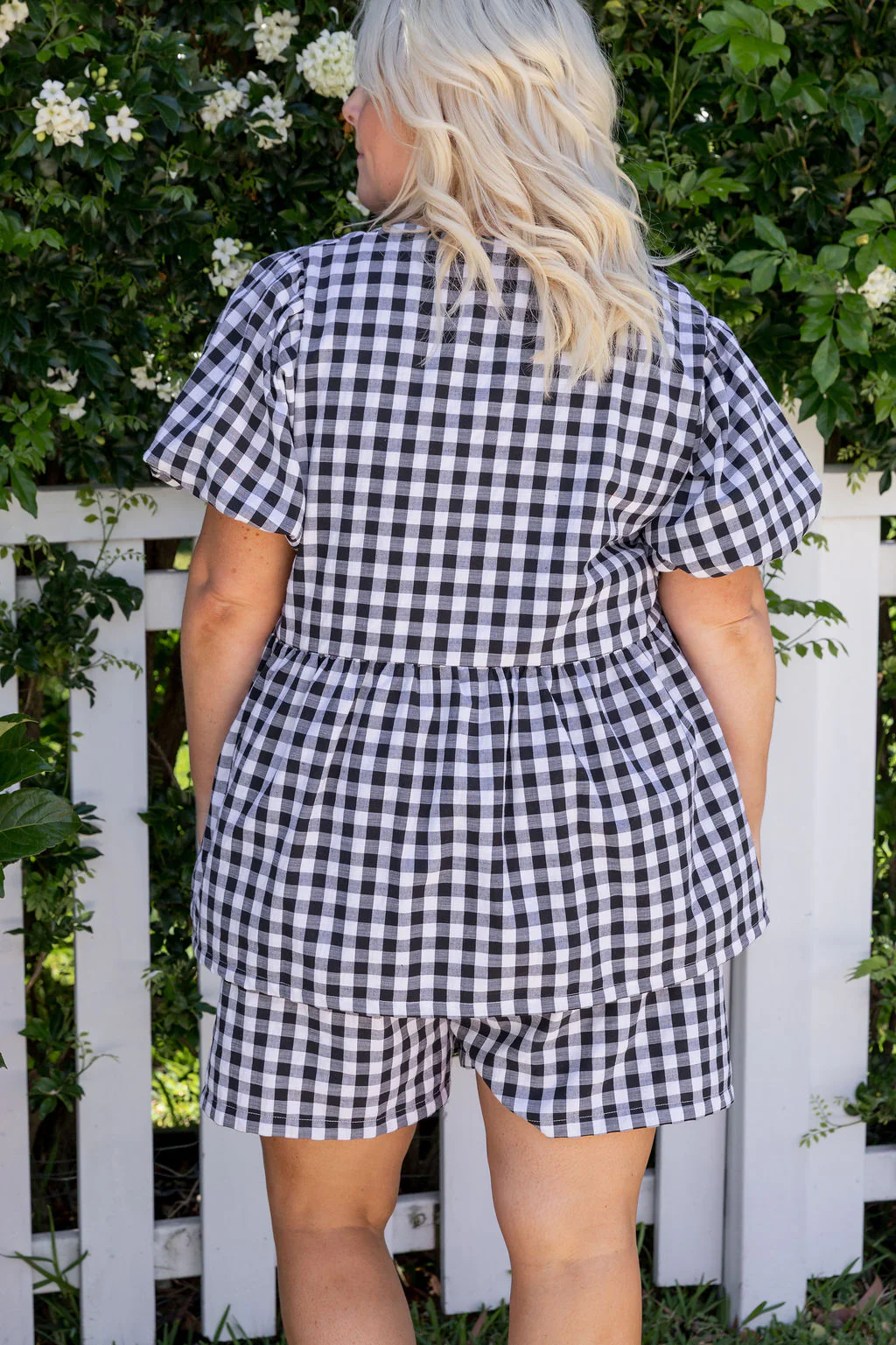 Birdie Top in Black Gingham - Image 12
