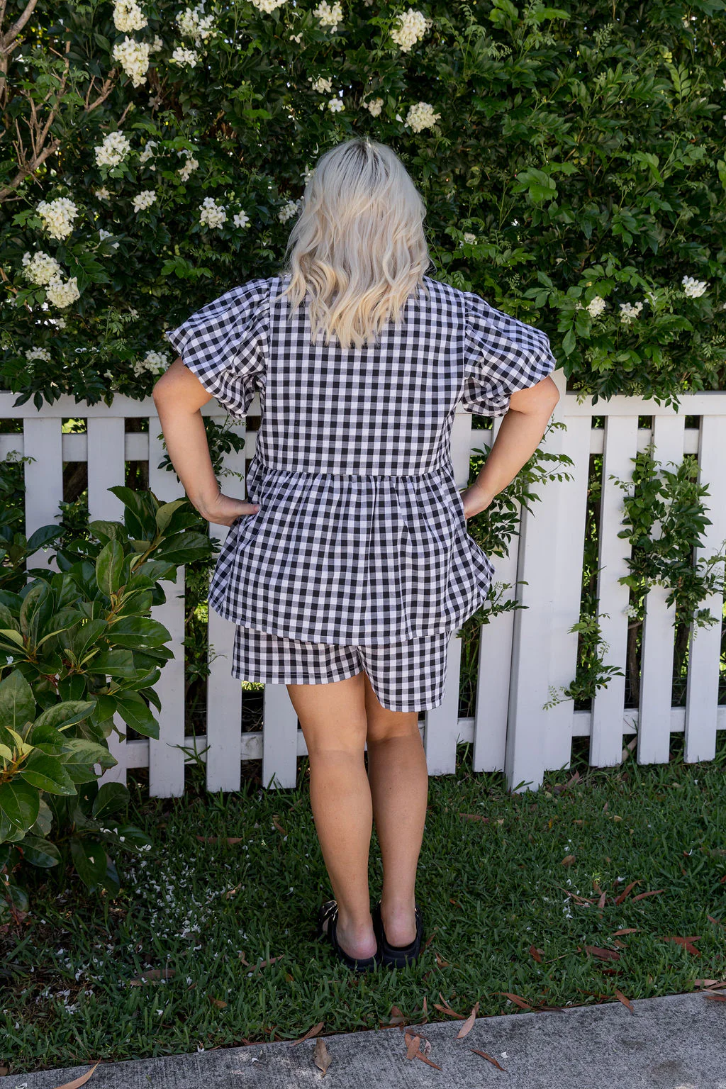 Birdie Top in Black Gingham - Image 13