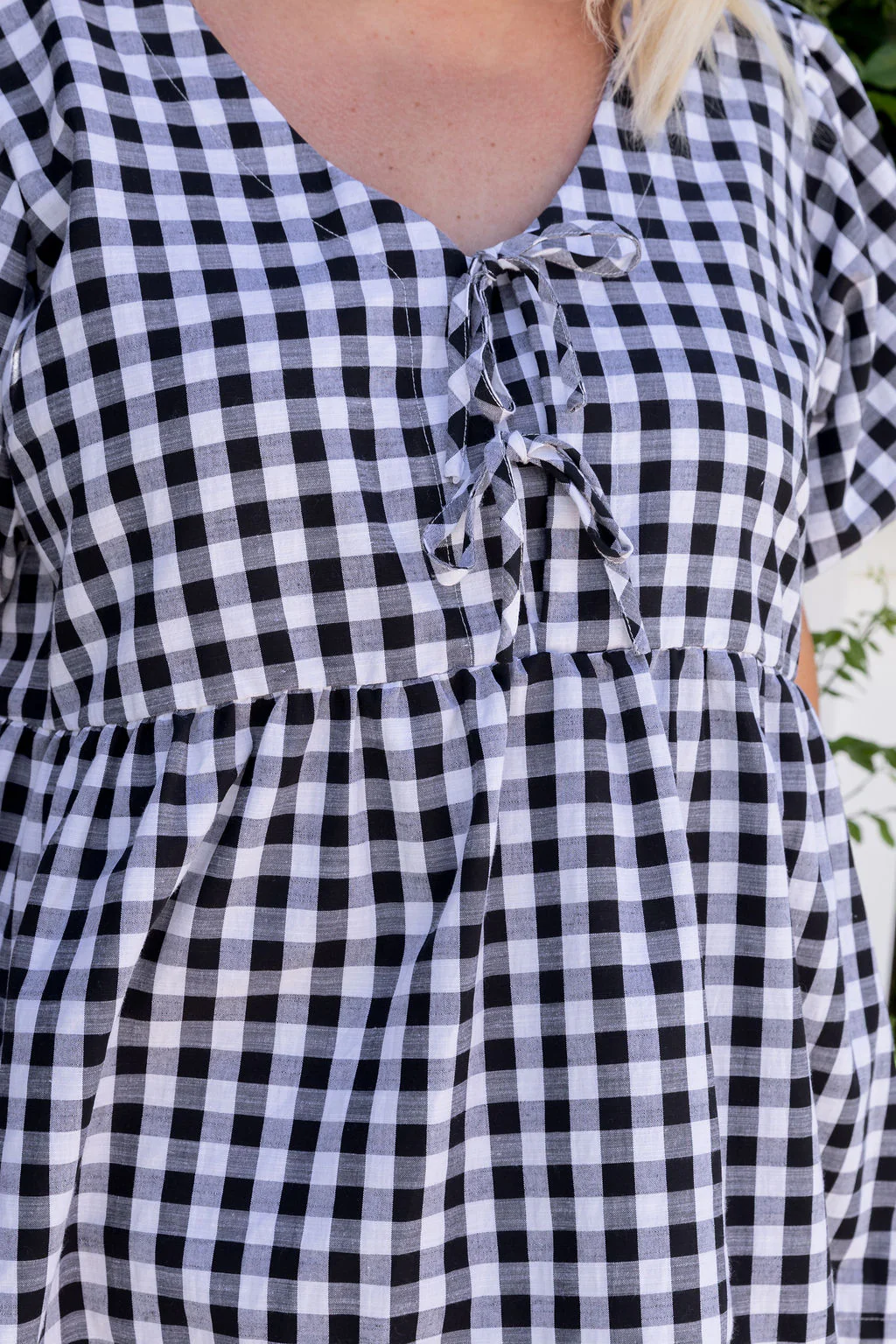 Birdie Top in Black Gingham - Image 5