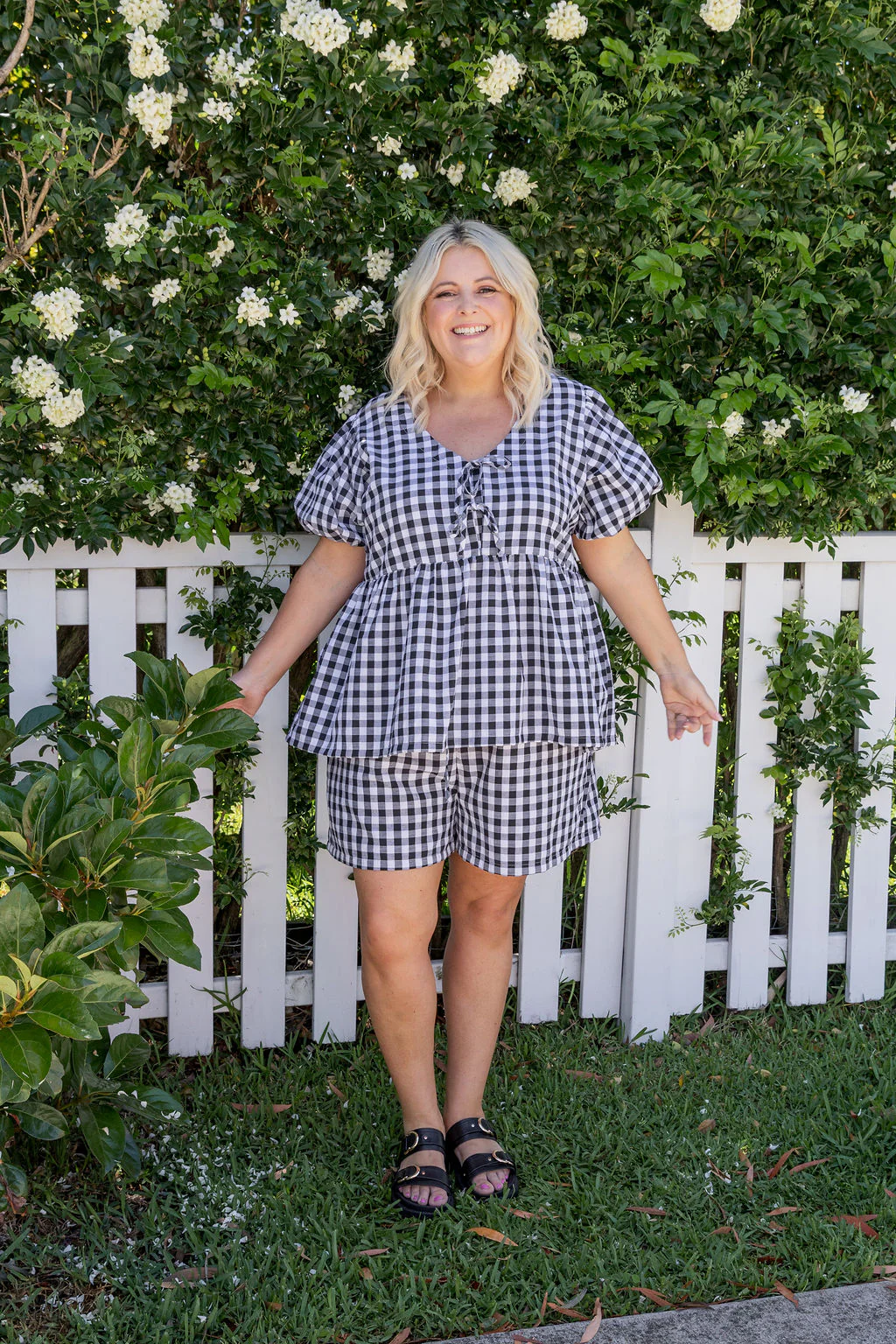 Birdie Top in Black Gingham - Image 6