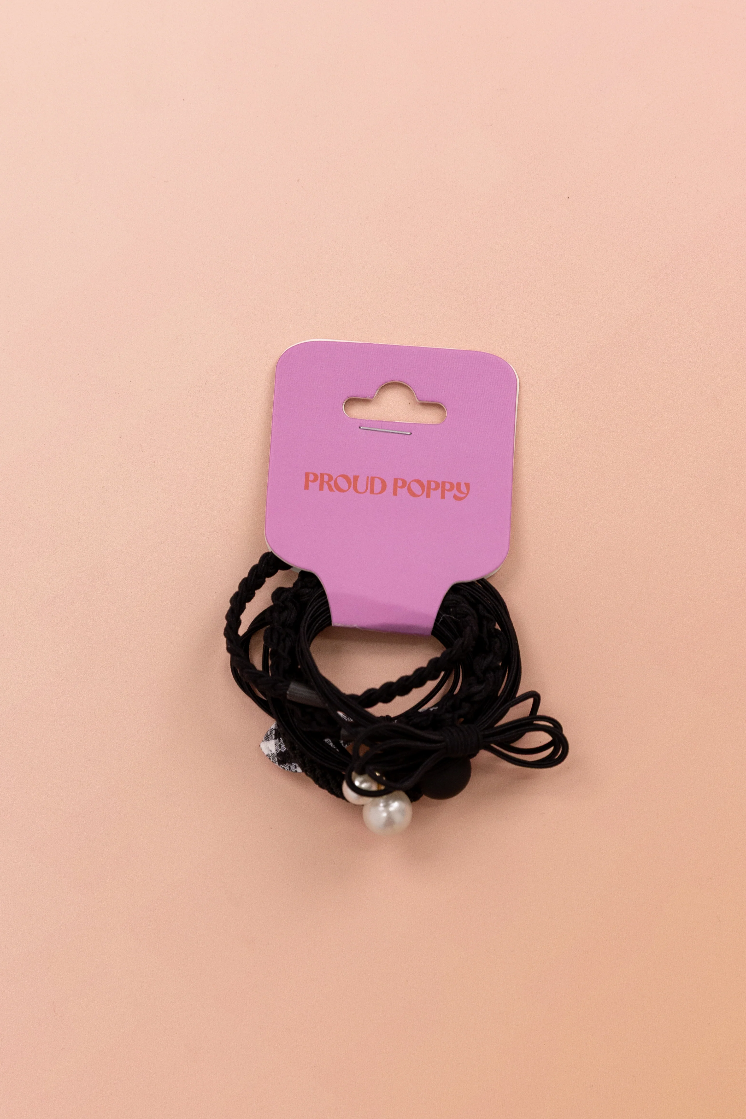 Black Mixed Hair Ties - 6 Pack - Image 4