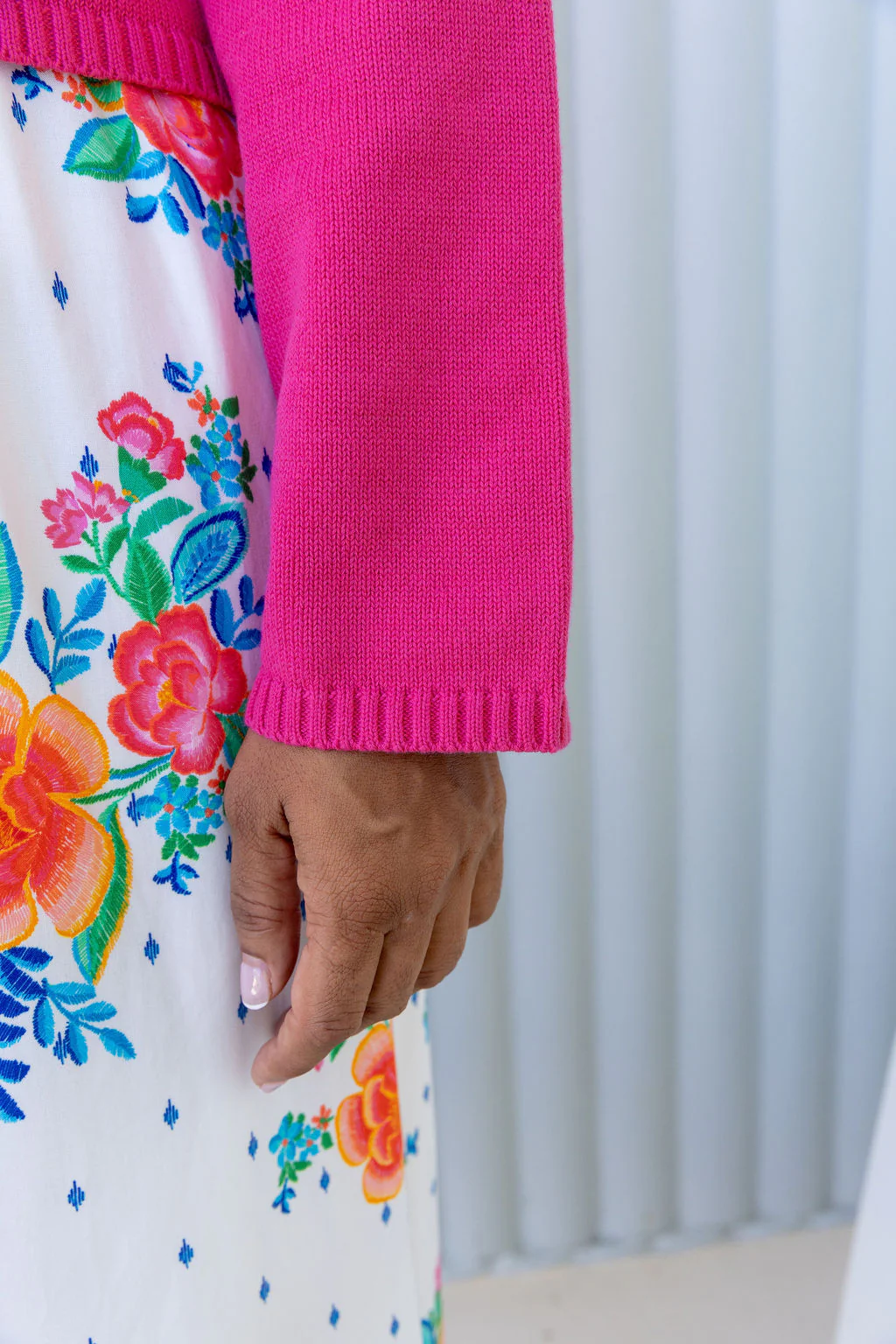 Blakely Crop Knit In Barbie Pink - Image 6