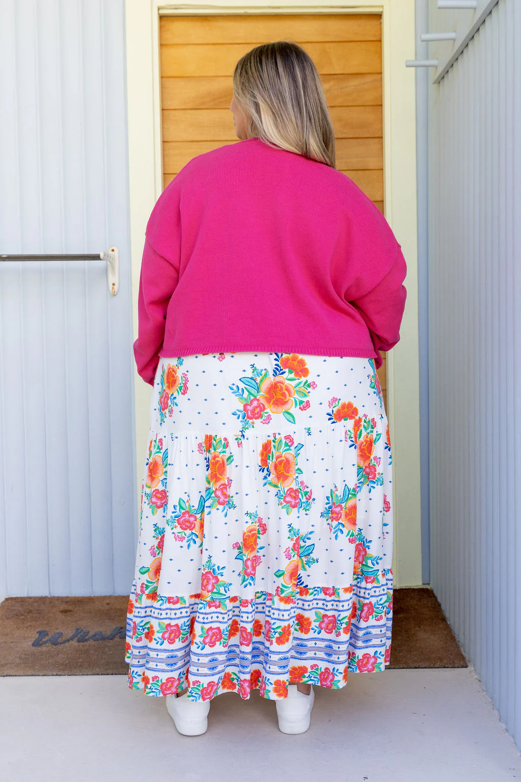 Blakely Crop Knit In Barbie Pink - Image 7