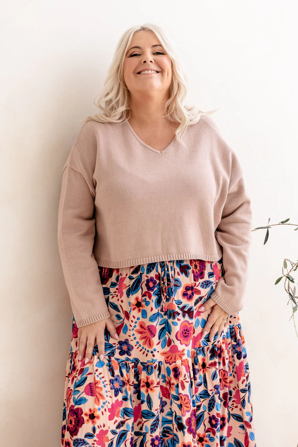 Blakely Crop Knit in Champagne - Image 5