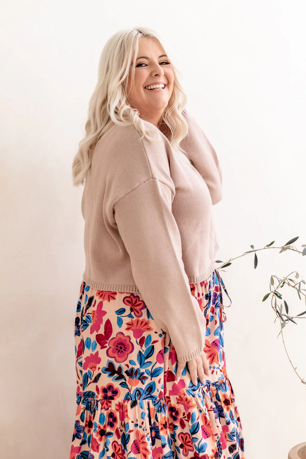 Blakely Crop Knit in Champagne - Image 6