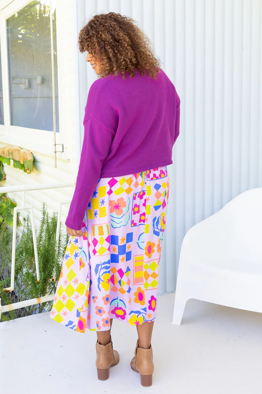 Blakely Crop Knit in Grape - Image 6