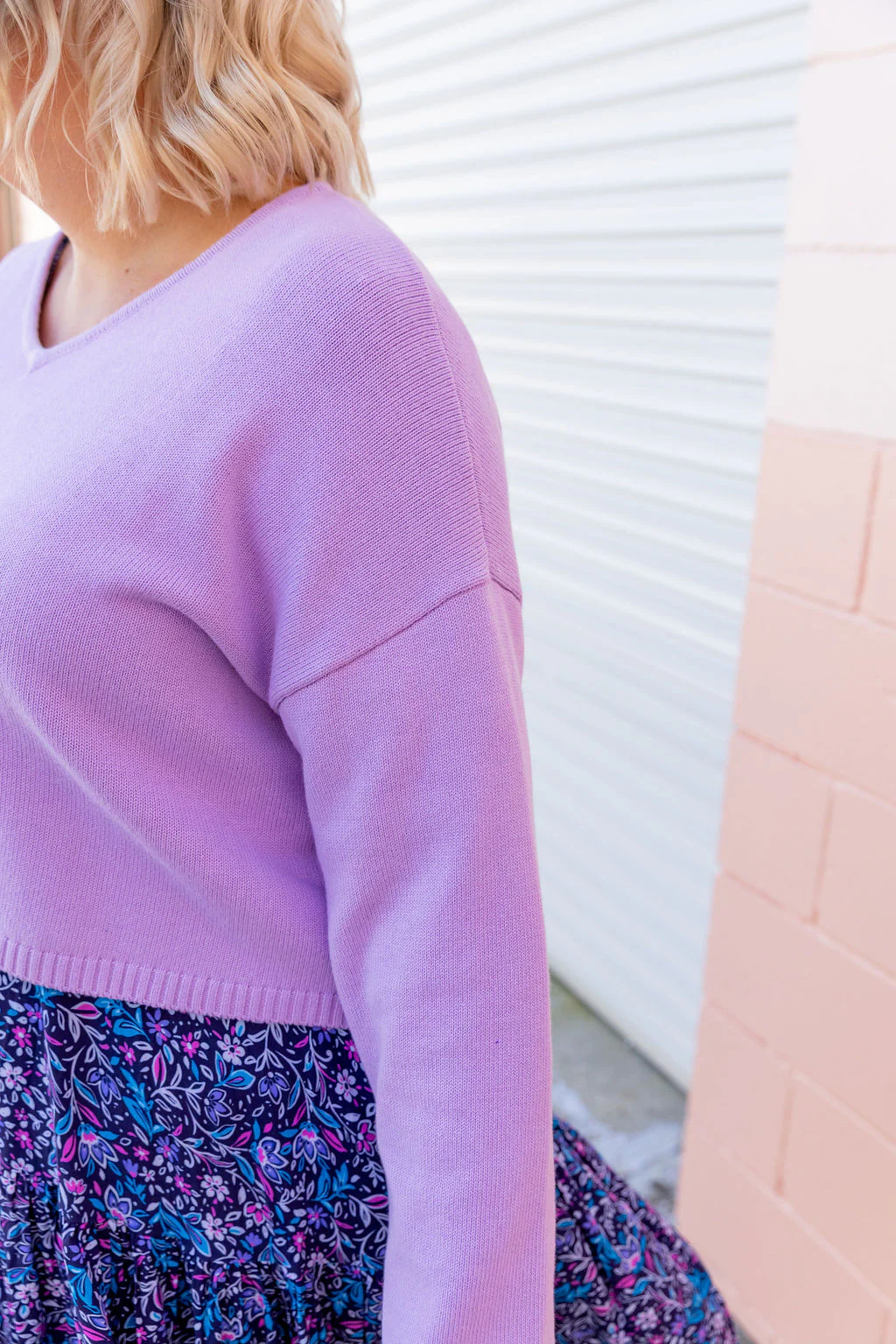 Blakely Crop Knit in Lilac - Image 12