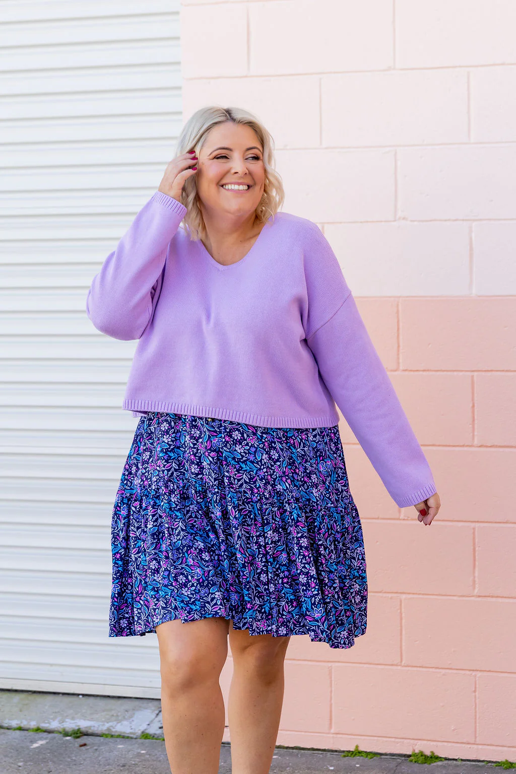 Blakely Crop Knit in Lilac - Image 15