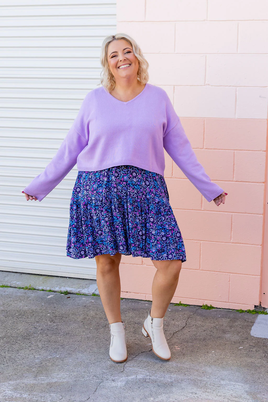Blakely Crop Knit in Lilac - Image 16