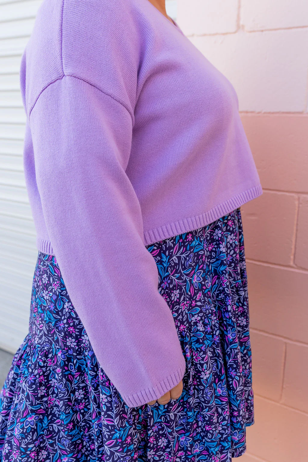 Blakely Crop Knit in Lilac - Image 17