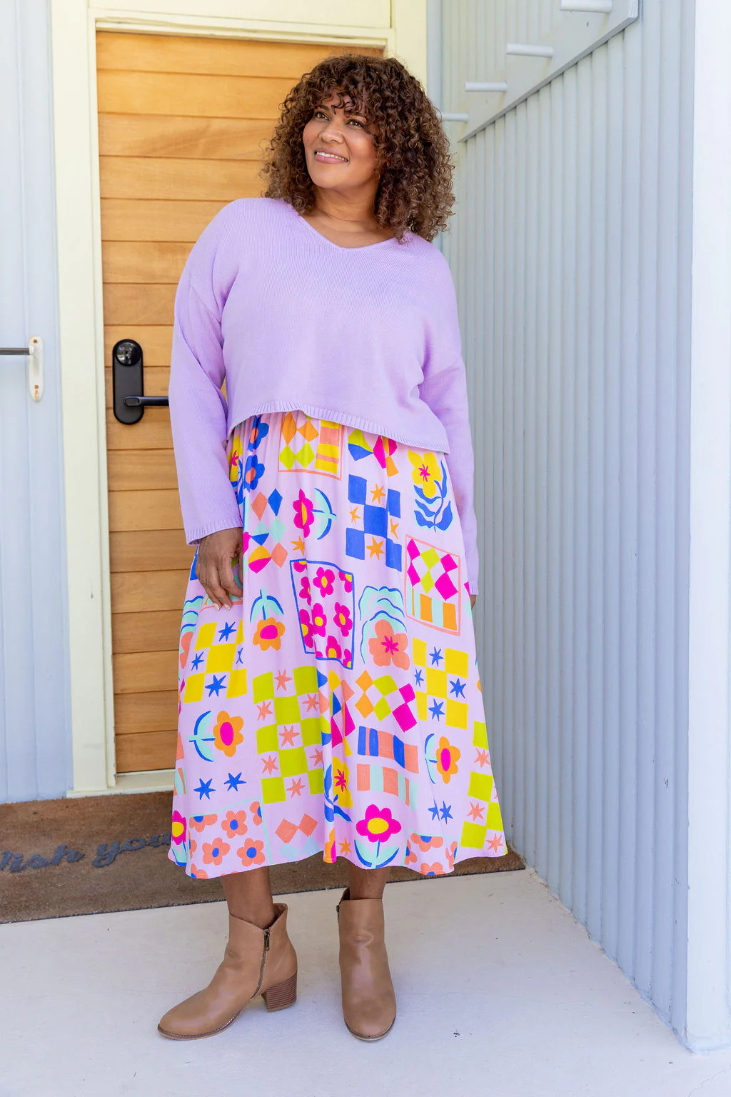 Blakely Crop Knit in Lilac - Image 4