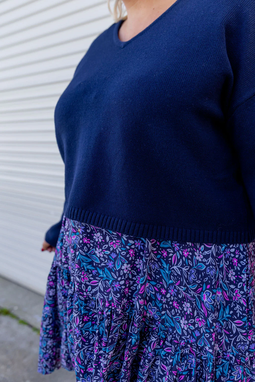 Blakely Crop Knit in Navy - Image 18