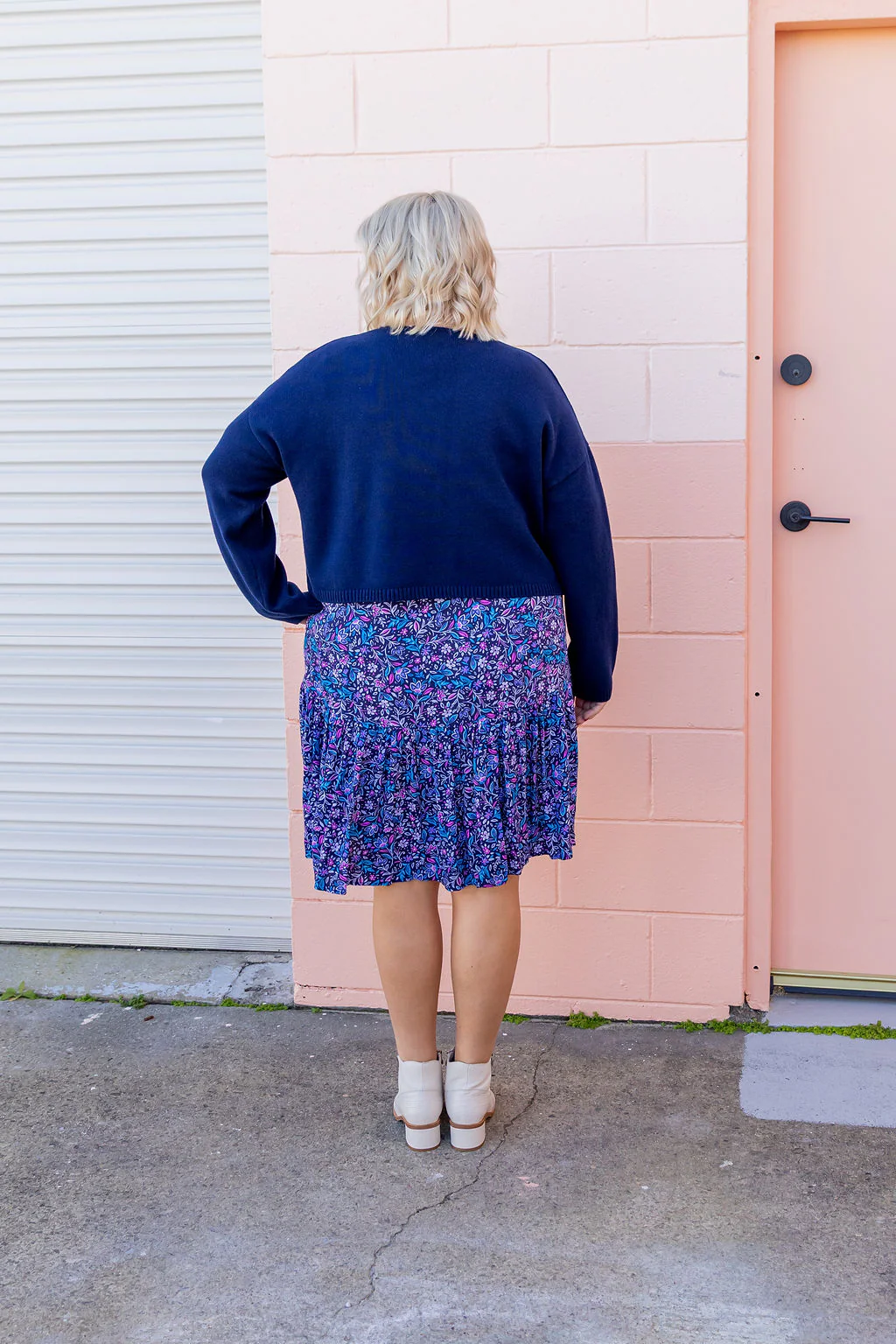 Blakely Crop Knit in Navy - Image 20