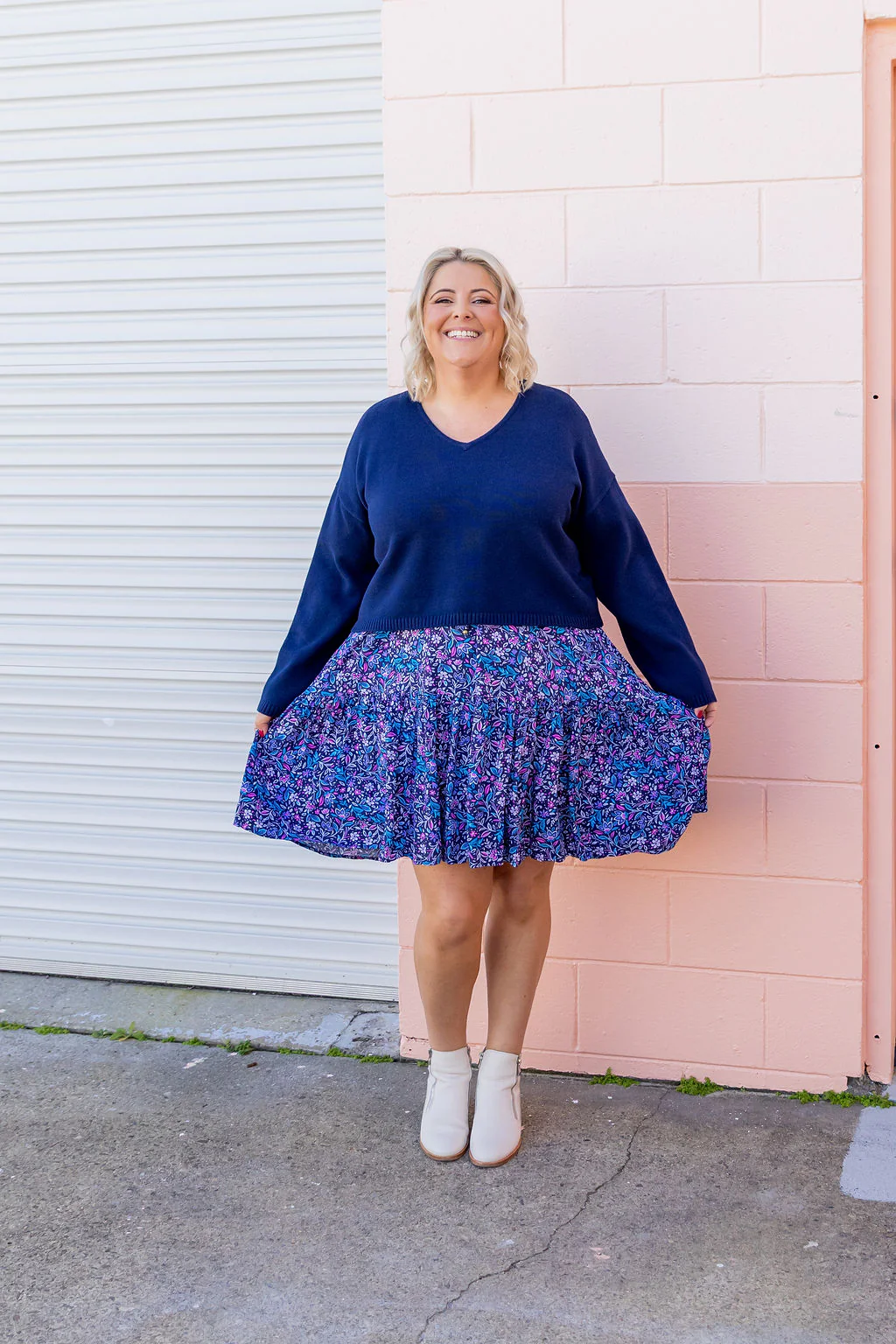 Blakely Crop Knit in Navy - Image 5