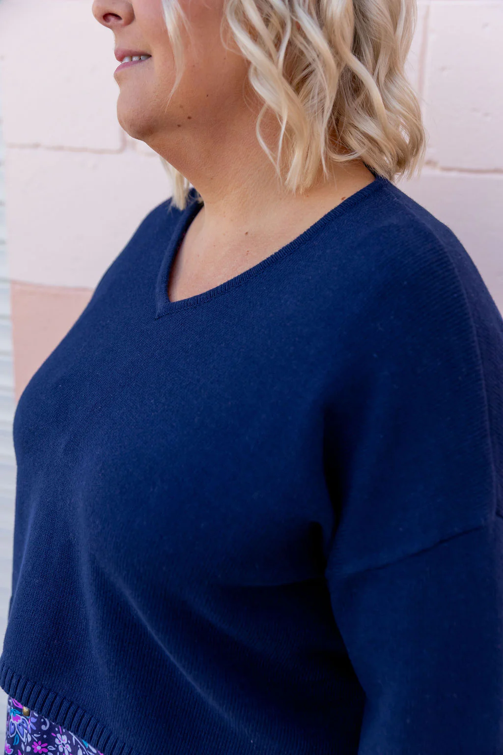 Blakely Crop Knit in Navy - Image 8