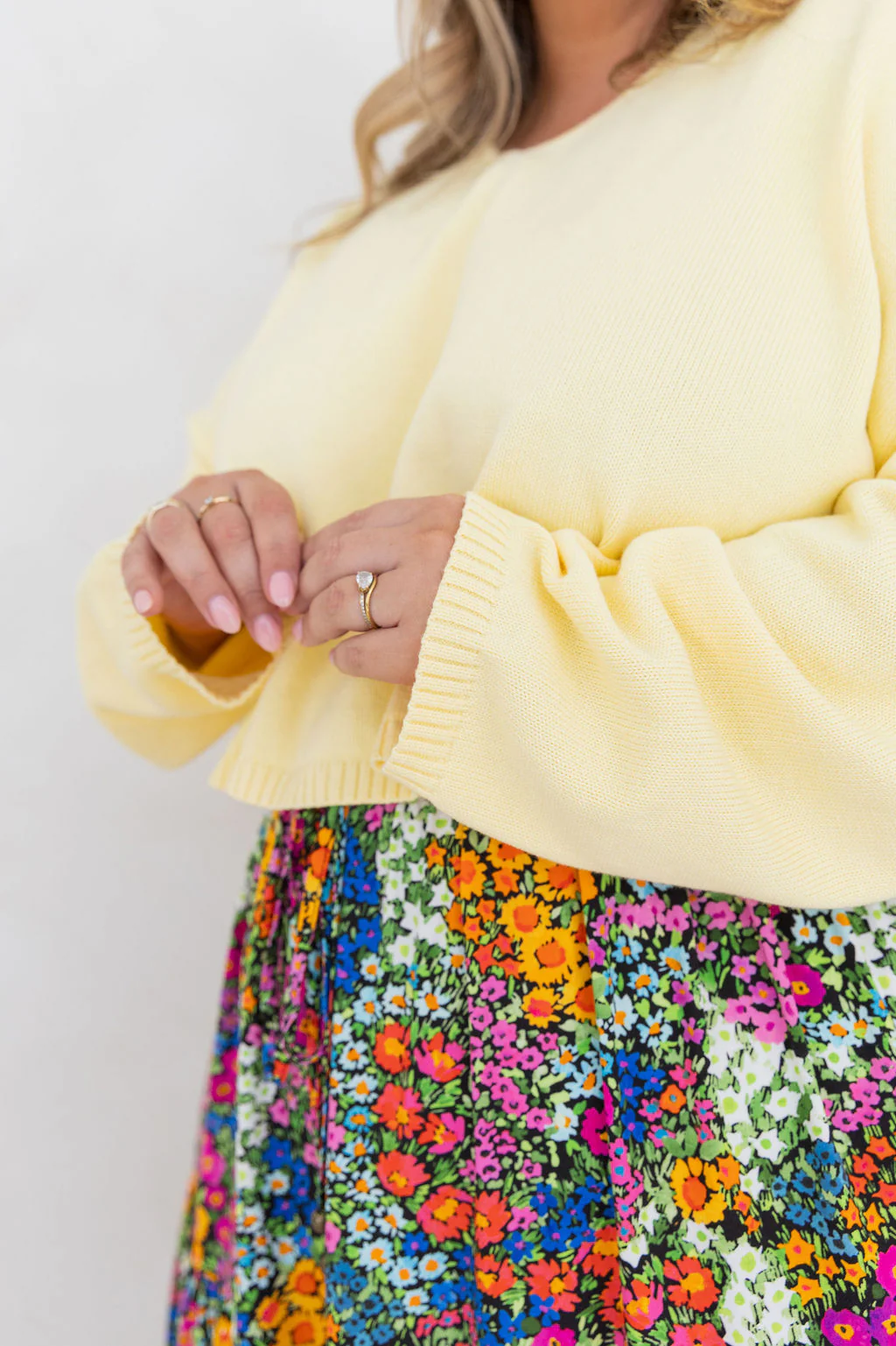 Blakely Crop Knit in Pastel Yellow - Image 6