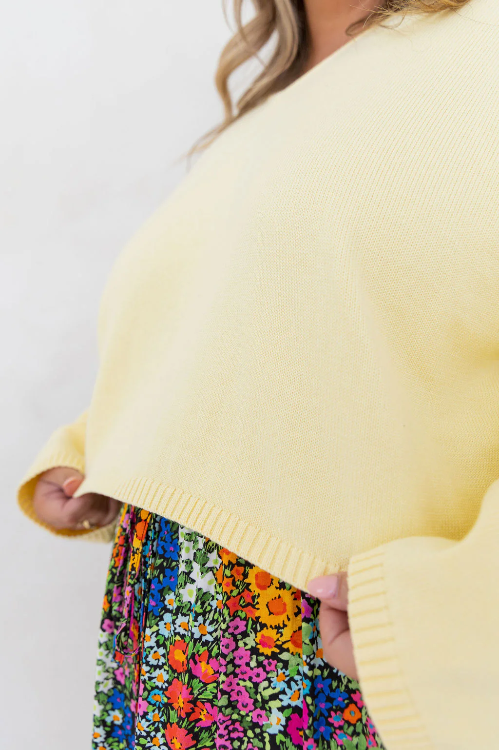 Blakely Crop Knit in Pastel Yellow - Image 8