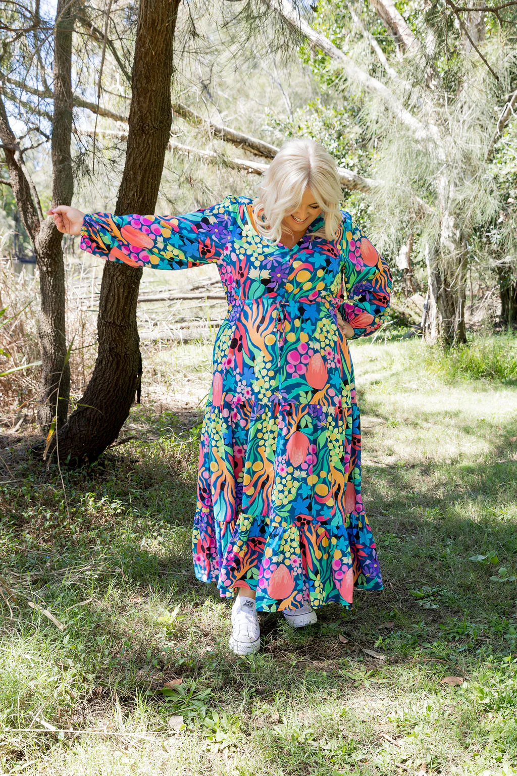 Bonnie Long Sleeve Dress in Natives by Kasey Rainbow - Image 13