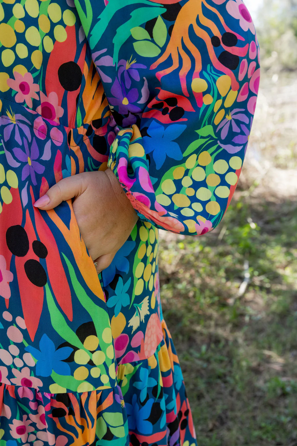 Bonnie Long Sleeve Dress in Natives by Kasey Rainbow - Image 16