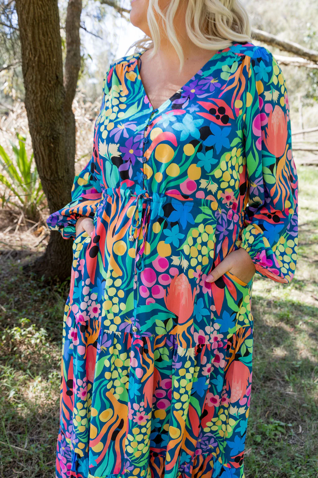 Bonnie Long Sleeve Dress in Natives by Kasey Rainbow - Image 4