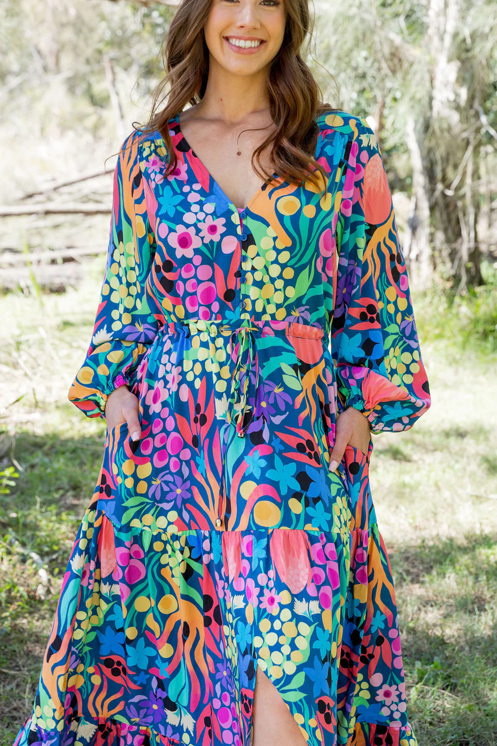 Bonnie Long Sleeve Dress in Natives by Kasey Rainbow - Image 7