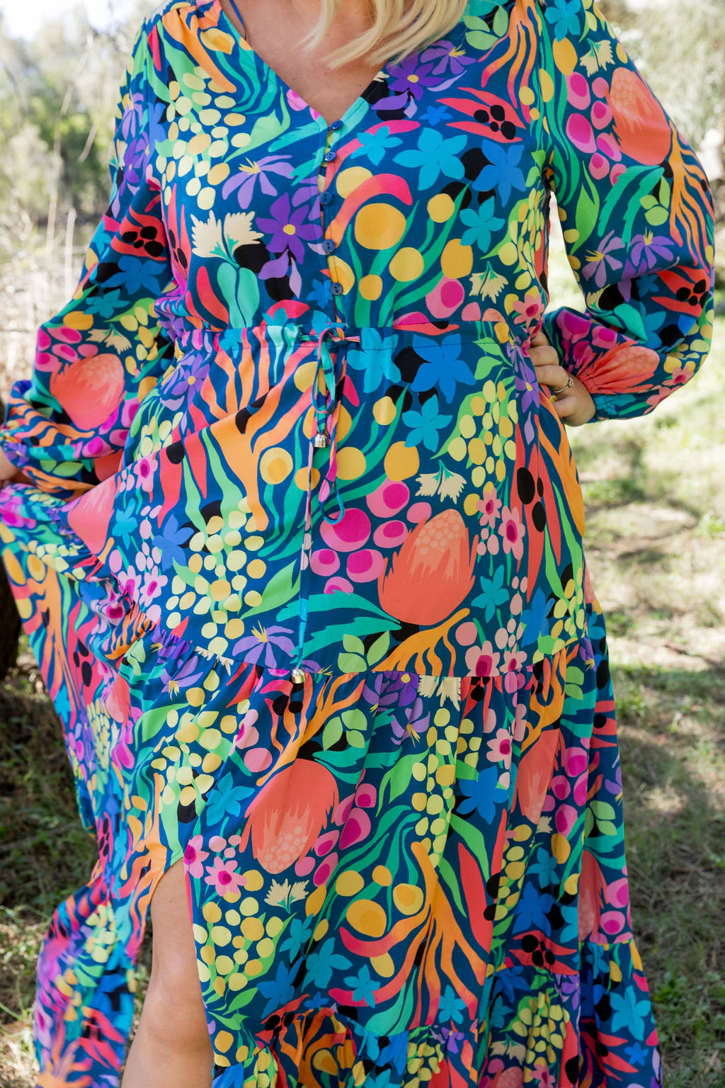 Bonnie Long Sleeve Dress in Natives by Kasey Rainbow - Image 8