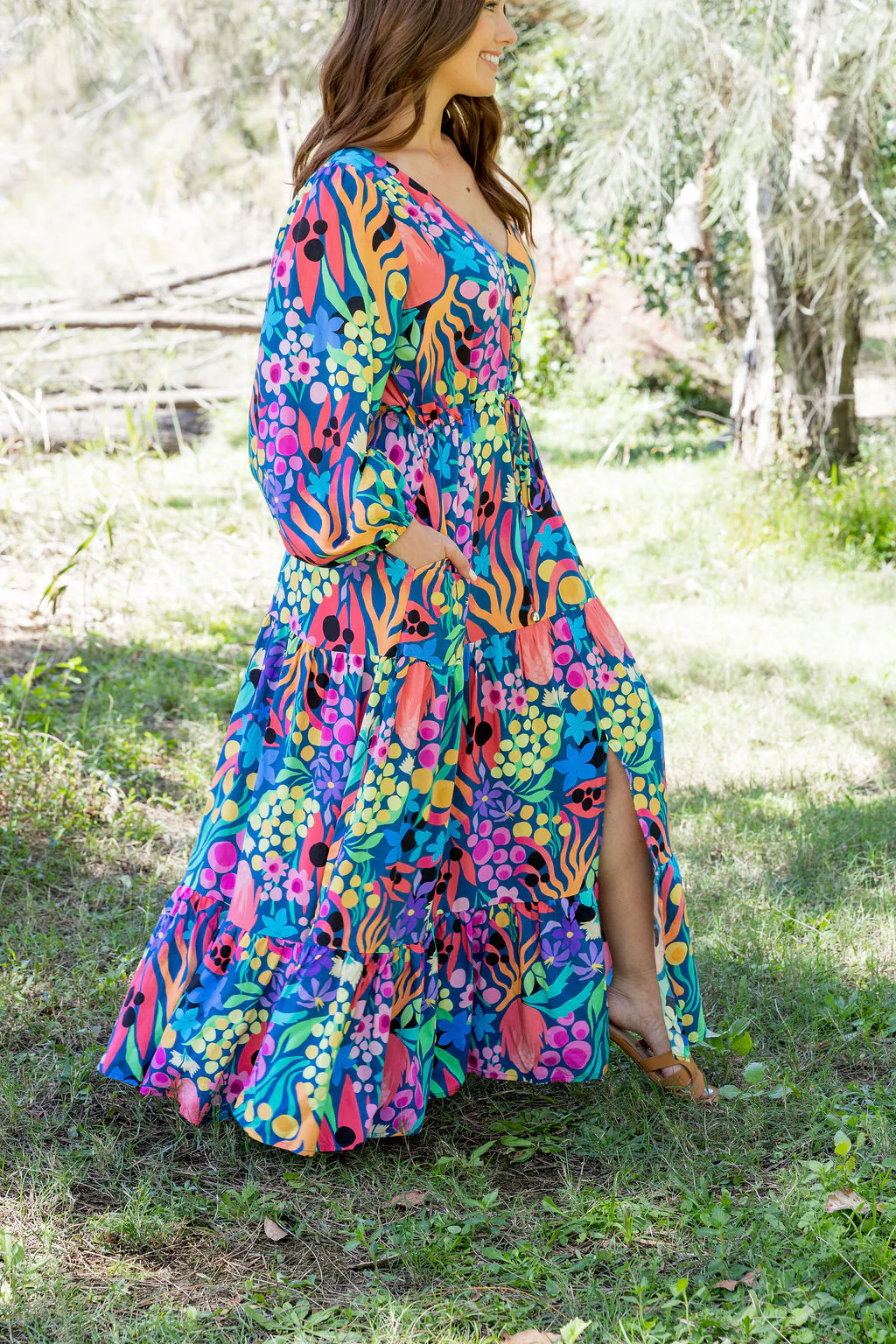 Bonnie Long Sleeve Dress in Natives by Kasey Rainbow - Image 9