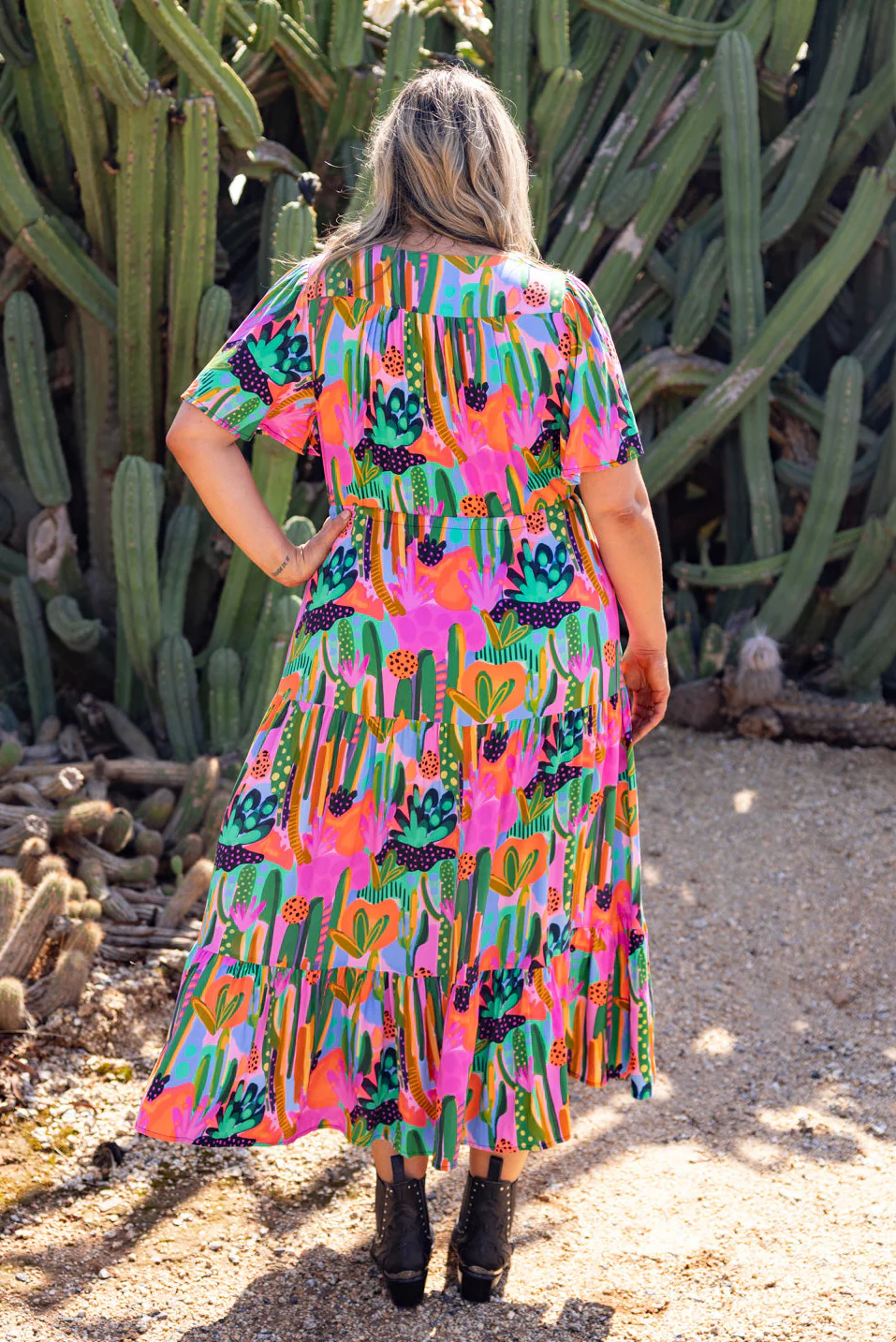 Bonnie Dress in Neon Cactus Country by Deb McNaughton - Image 10