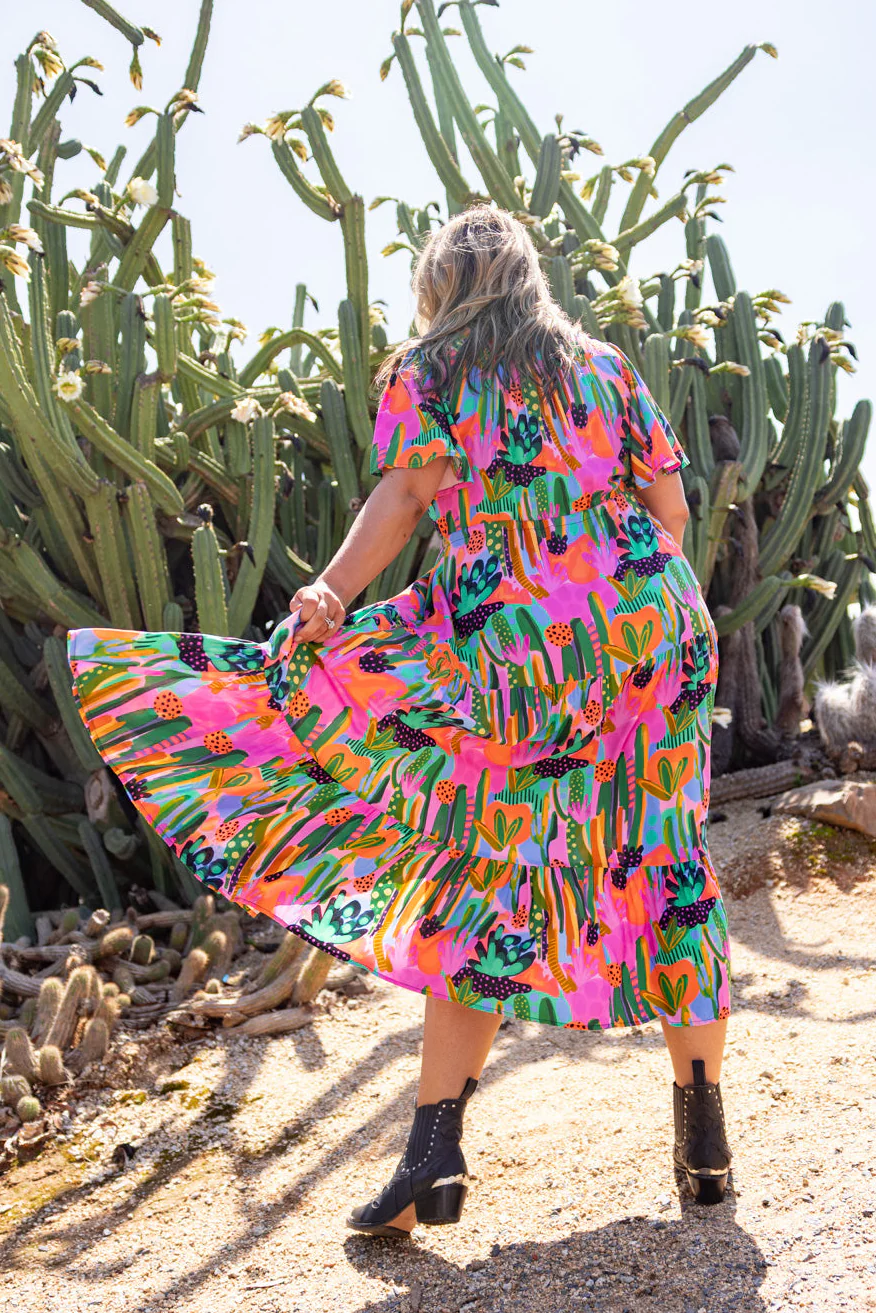 Bonnie Dress in Neon Cactus Country by Deb McNaughton - Image 12