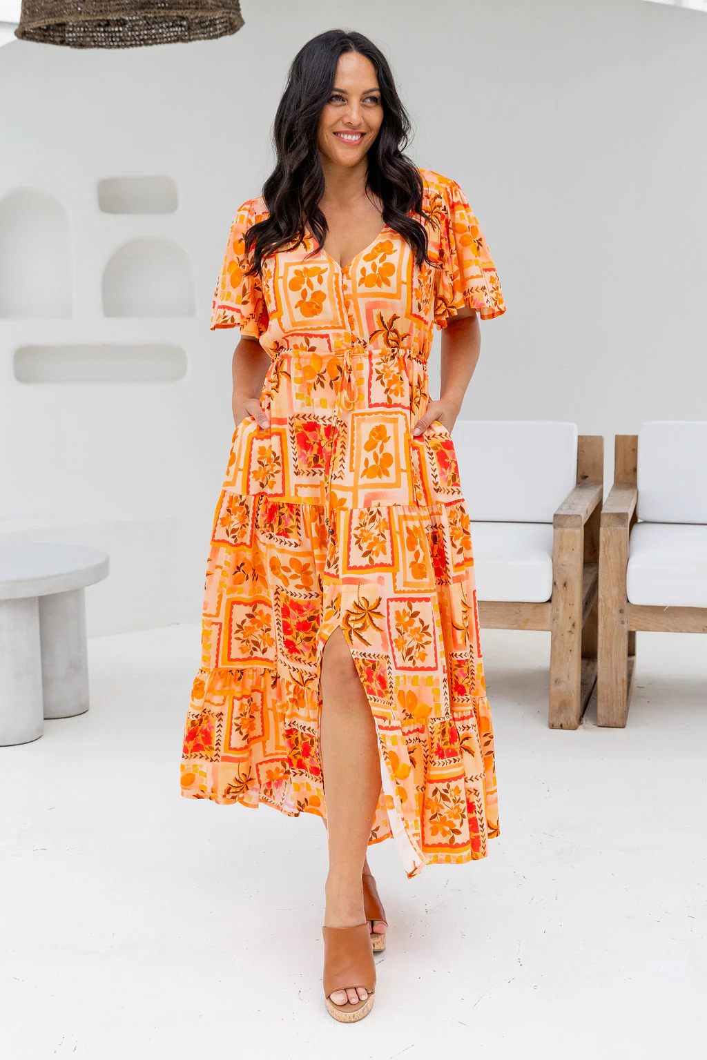 Bonnie Dress in Sunkissed Mosaic