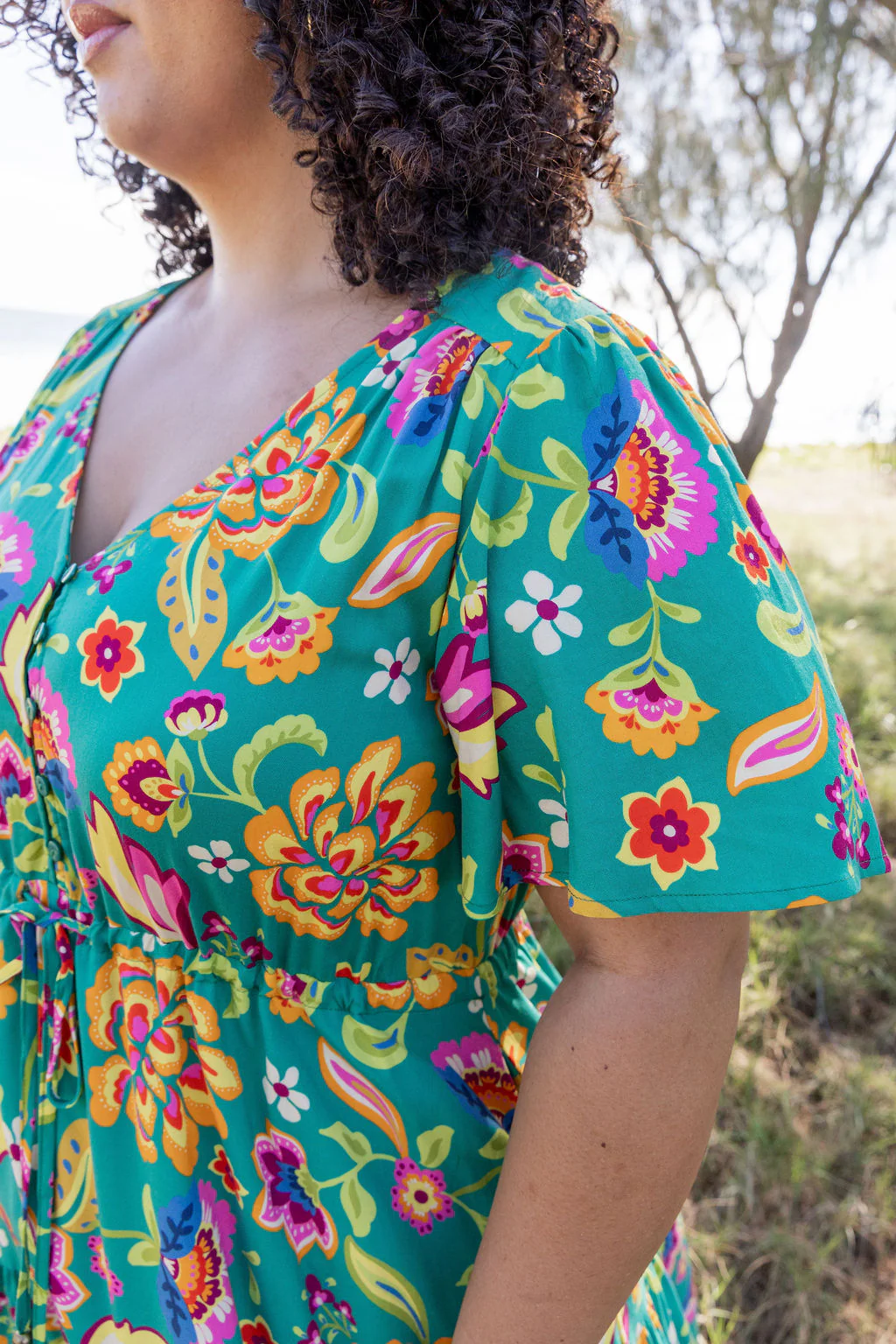 Bonnie Maxi Dress in Emerald Dreams - Image 10