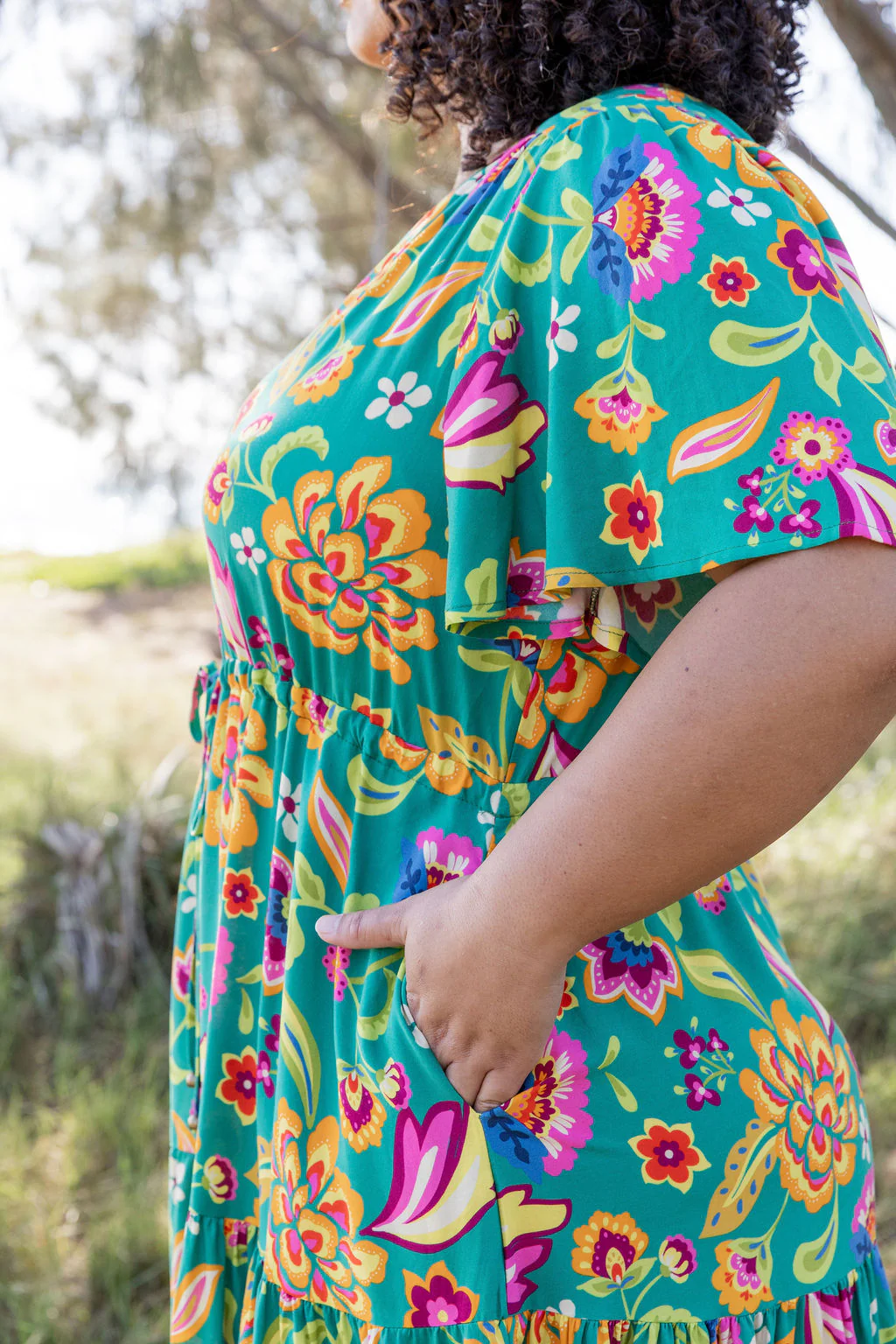 Bonnie Maxi Dress in Emerald Dreams - Image 14