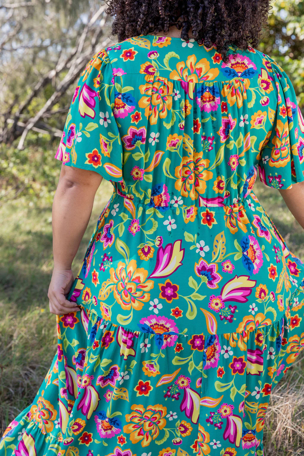 Bonnie Maxi Dress in Emerald Dreams - Image 17
