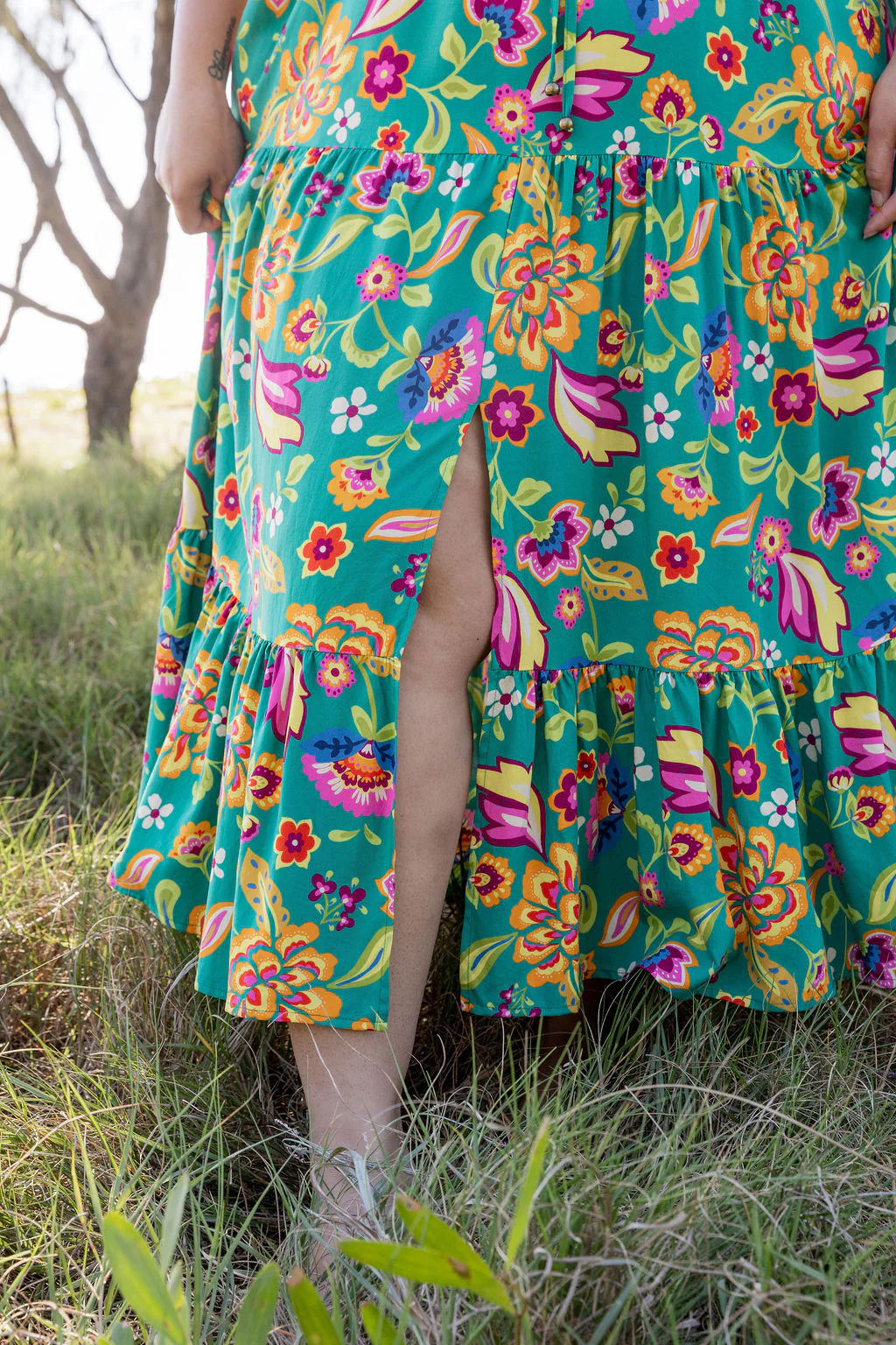 Bonnie Maxi Dress in Emerald Dreams - Image 18