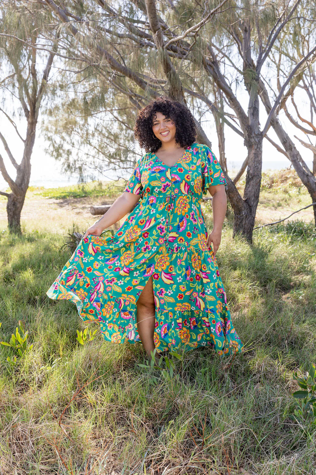 Bonnie Maxi Dress in Emerald Dreams - Image 7
