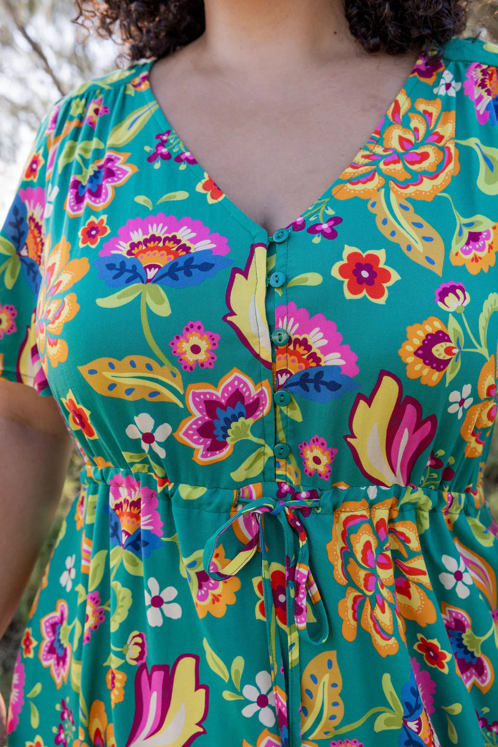 Bonnie Maxi Dress in Emerald Dreams - Image 8