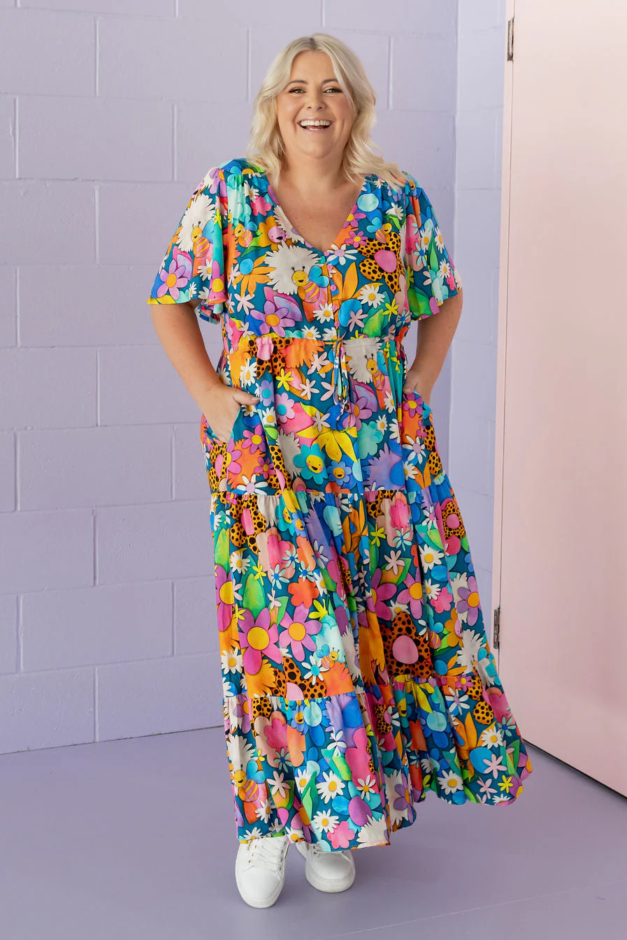 Bonnie Maxi Dress in Kutopia Floral by Kasey Rainbow