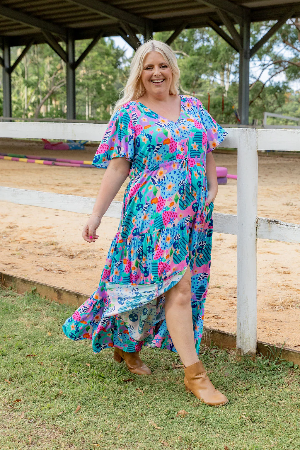 Bonnie Maxi Dress in Small Horse Club by Deb McNaughton - Image 6