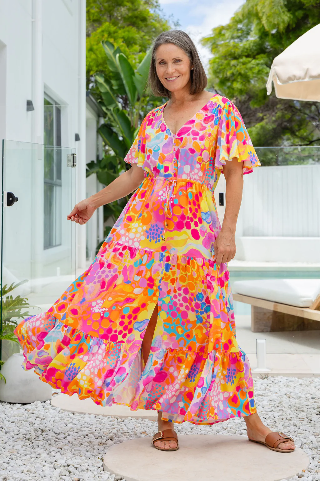 Bonnie Maxi Dress in Tequila Sunrise by Kasey Rainbow - Image 3