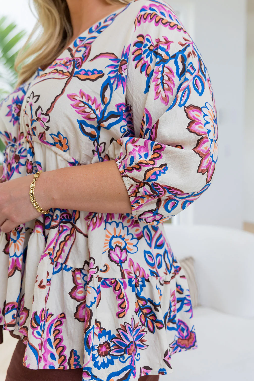 Brooklyn Top in Floral Paint - Image 3