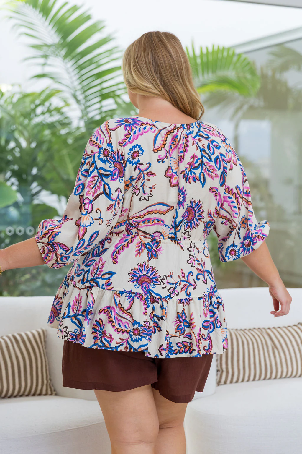 Brooklyn Top in Floral Paint - Image 6