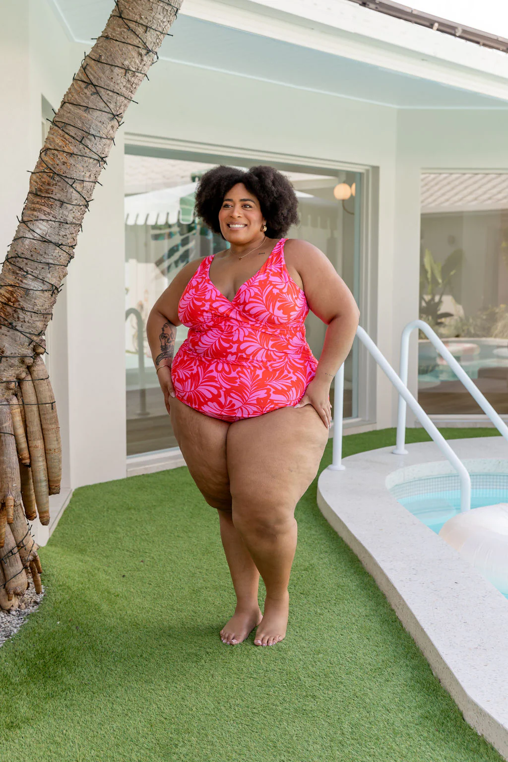 Burleigh Tankini Top In Pink Jungle - Image 26