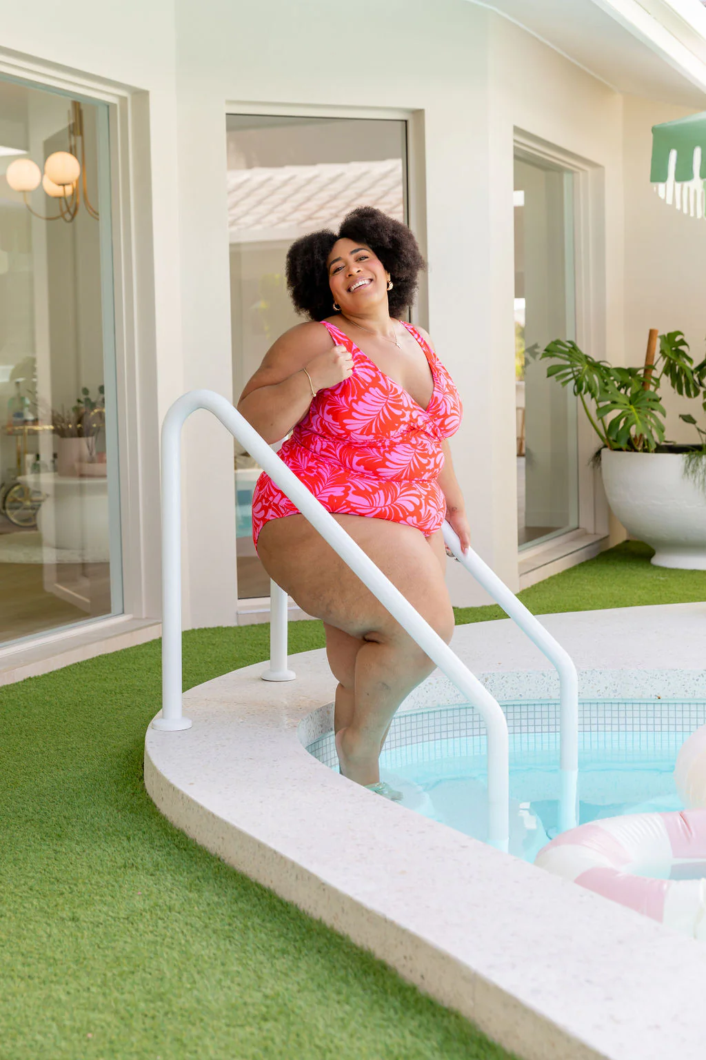 Burleigh Tankini Top In Pink Jungle - Image 32