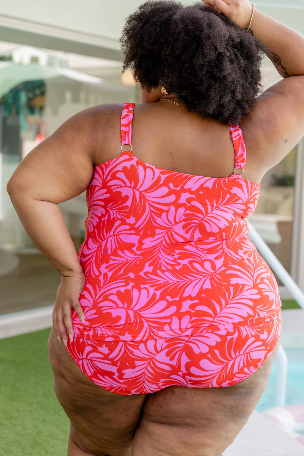 Burleigh Tankini Top In Pink Jungle - Image 7