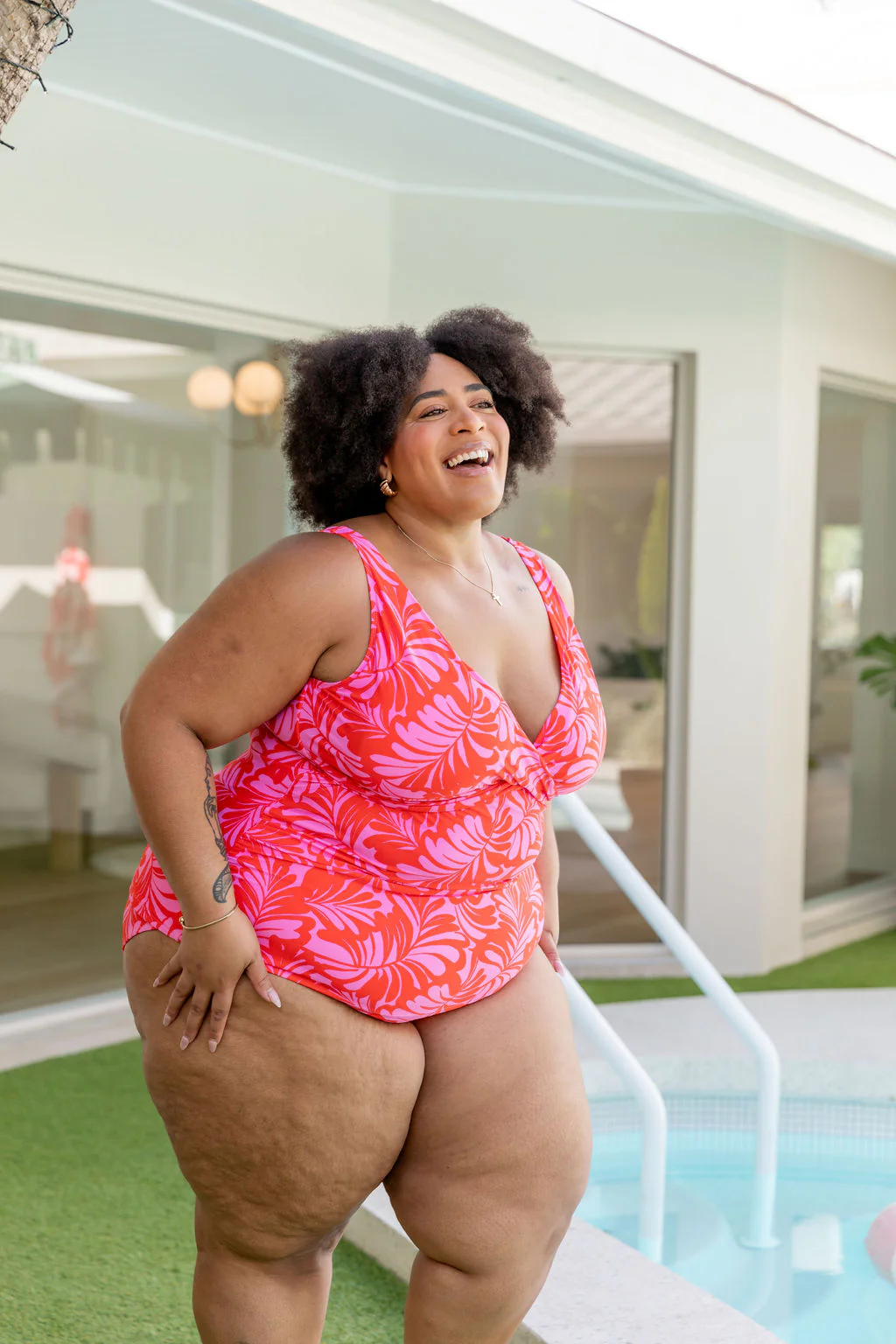 Burleigh Tankini Top In Pink Jungle - Image 8