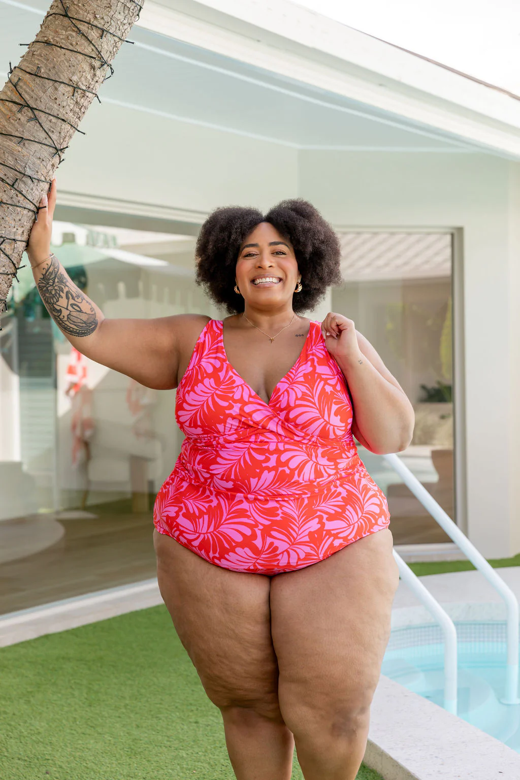 Burleigh Tankini Top In Pink Jungle - Image 9