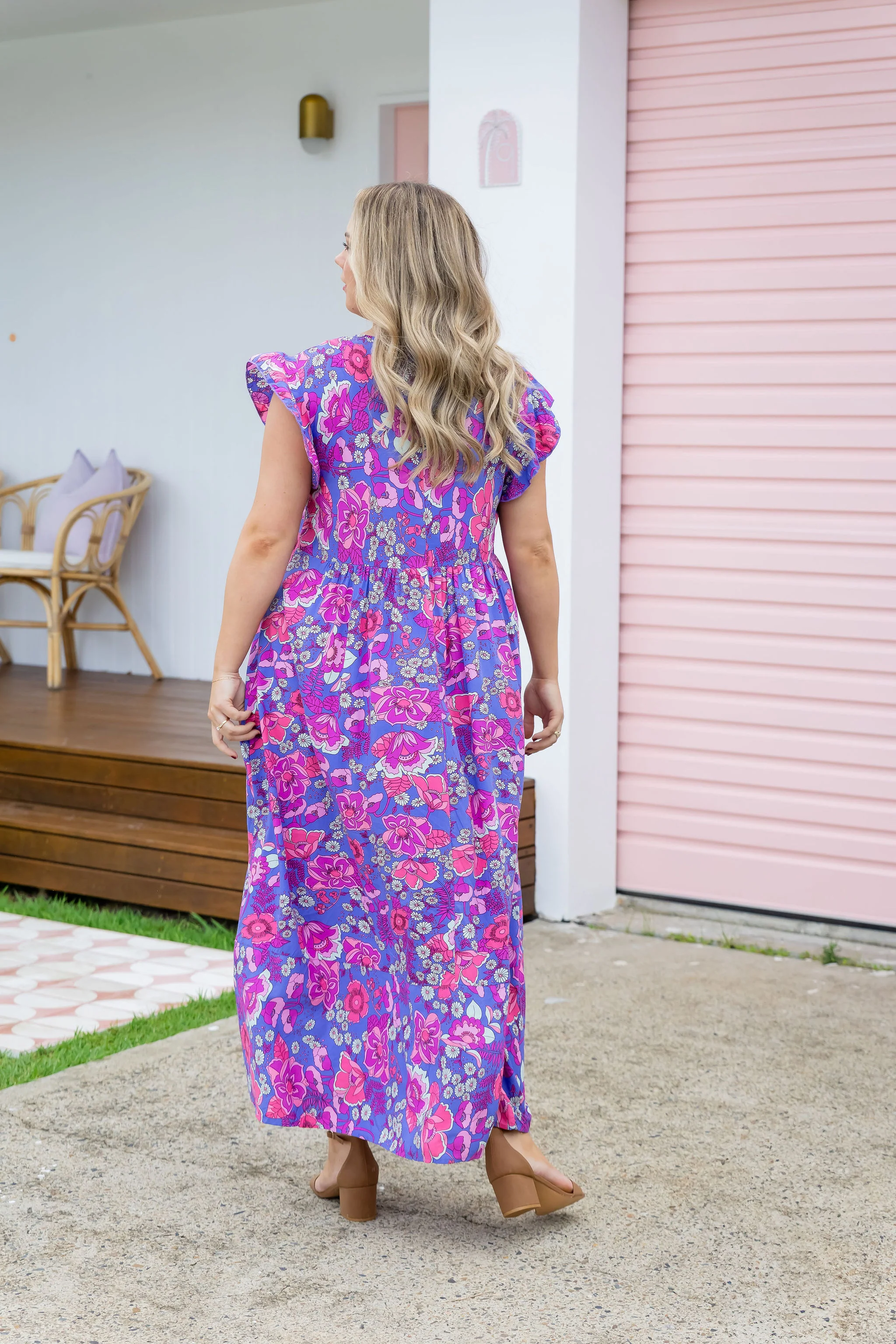 Carmody Purple Floral Maxi Dress - Image 8